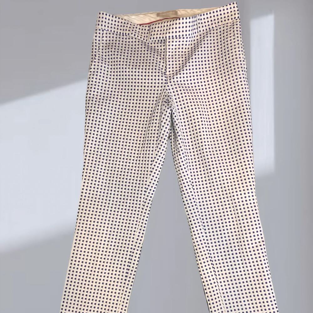 Banana Republic Navy Dot Print Trouser Pants